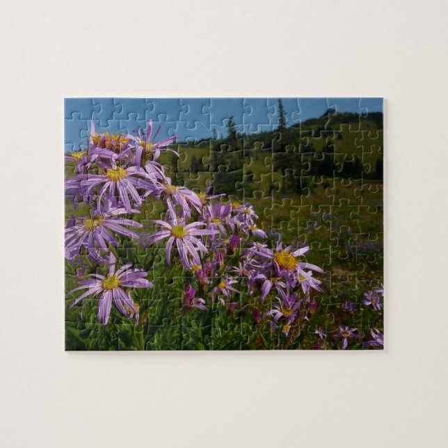 Puzzle Fleurs d'aster violettes au mont Rainier (Horizontal)