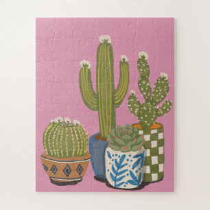 Puzzle Fleurs de cactus rose