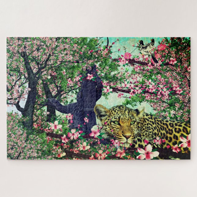 Puzzle Fleurs de cerisier léopard (Horizontal)