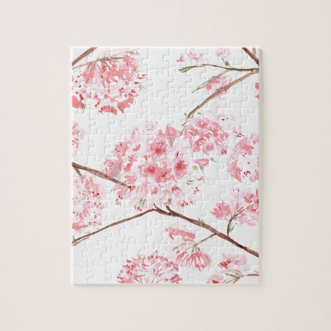 Puzzle Fleurs de cerisier rose Sakura Japonais (Vertical)