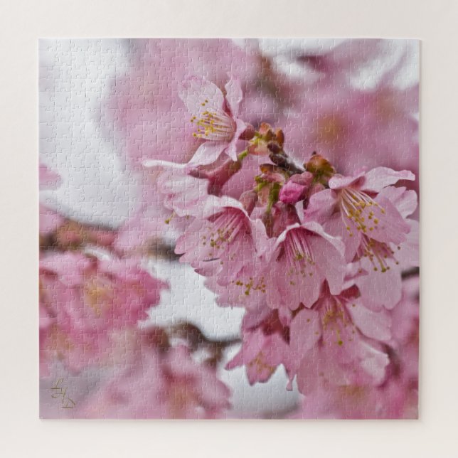 Puzzle Fleurs de cerisier Sakura rose pâle (Vertical)