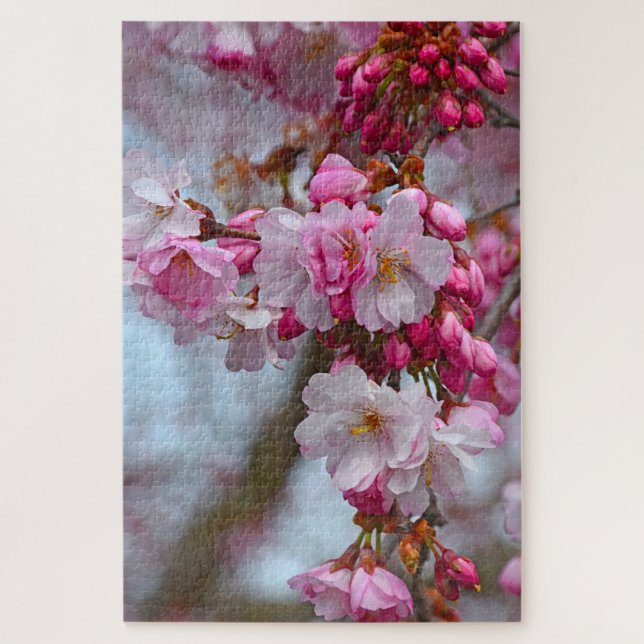 Puzzle Fleurs de cerisiers roses (Vertical)