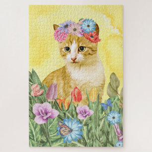 Puzzle Fleurs de chats