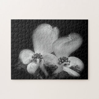 Puzzle Fleurs De Dogwood En Nature Noire Et Blanche