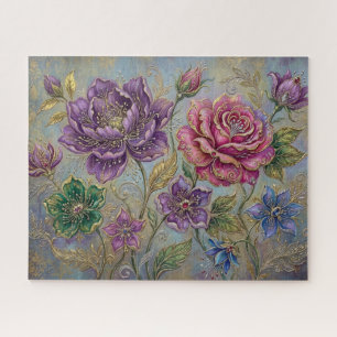 Puzzle Fleurs de fantaisie élégantes et fantaisistes