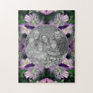Puzzle Fleurs de géranium violet Ajouter votre photo