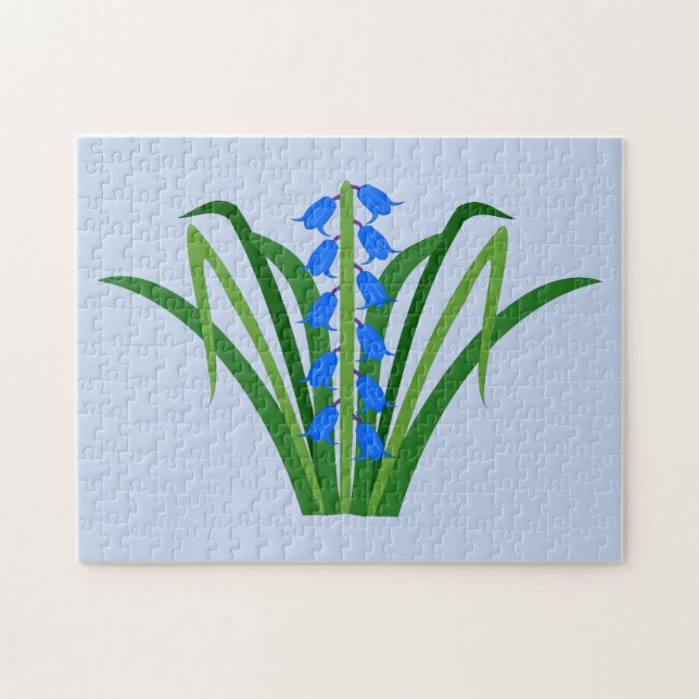 Puzzle Fleurs de Jacinthe Bleue Garçon Printemps (Horizontal)