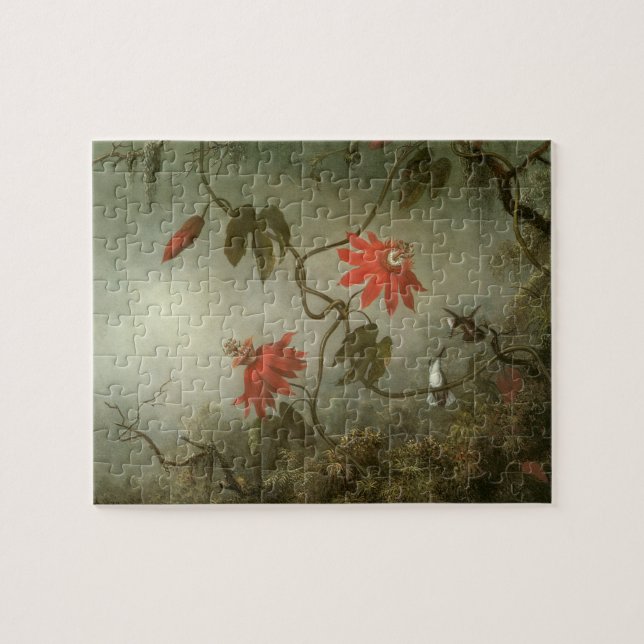 Puzzle Fleurs de la passion et colibris par Martin J Head (Horizontal)