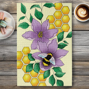 Puzzle Fleurs de lavande de bourdon Jaune