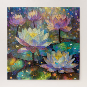 Puzzle Fleurs de lotus délicates s'épanouissant dans la n