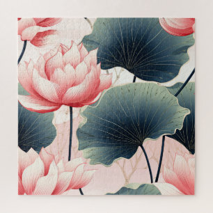 Puzzle Fleurs de lotus roses