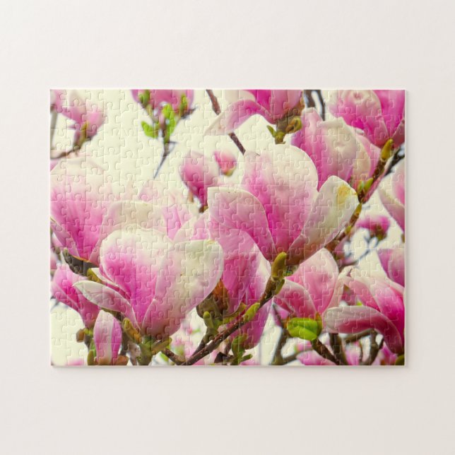 Puzzle Fleurs de Magnolia Floral Botanical Blossom Chic (Horizontal)