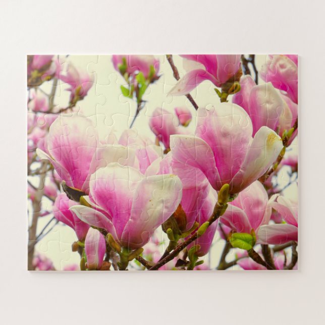 Puzzle Fleurs de Magnolia Floral Botanical Blossom Chic (Horizontal)