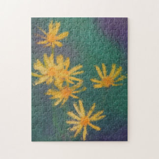 Puzzle Fleurs de marguerite jaune Impressionniste peintur