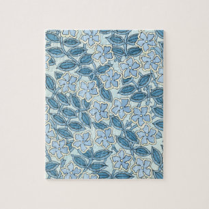 Puzzle Fleurs de Pervenche Art Nouveau Vintage dans un Ja
