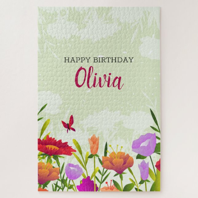 Puzzle Fleurs de printemps colorées (Vertical)