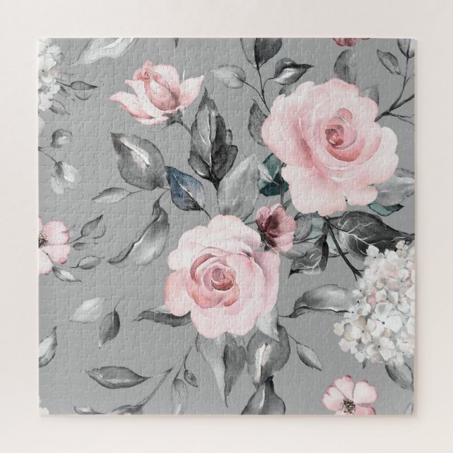 Puzzle Fleurs de printemps Feuille main tiré (Vertical)