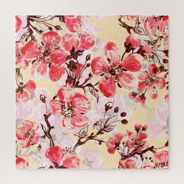 Puzzle Fleurs de printemps U Motif (Vertical)