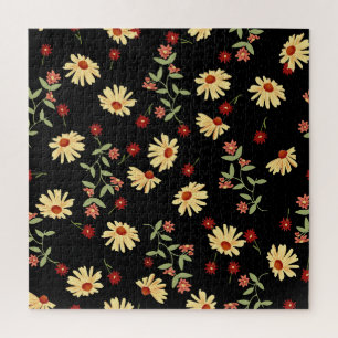 Puzzle Fleurs de soleil d'automne : Harmonie rouge-orange