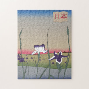 Puzzle Fleurs de style vintage Japon