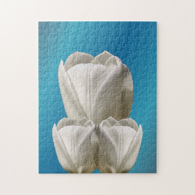 Puzzle Fleurs de tulipes blanches     (Vertical)