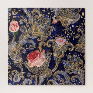 Puzzle Fleurs décoratives colorées Batik