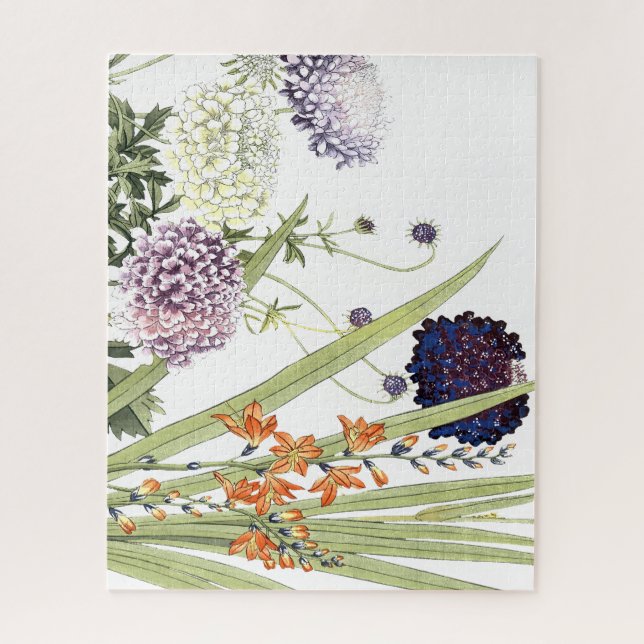 Puzzle Fleurs d'épingle en bloc de bois par Konan Jigaaw (Vertical)