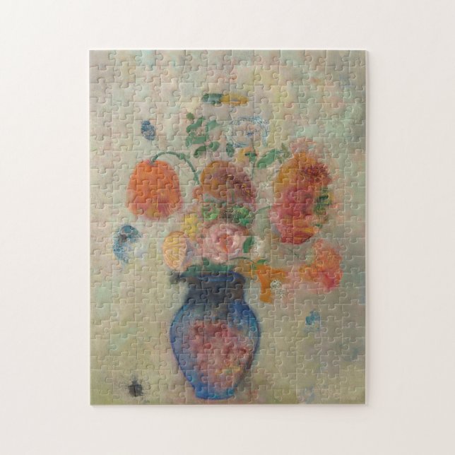 PUZZLE : Fleurs d'Odilon Redon dans un vase bleu A (Vertical)