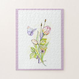 Puzzle Fleurs et brosses
