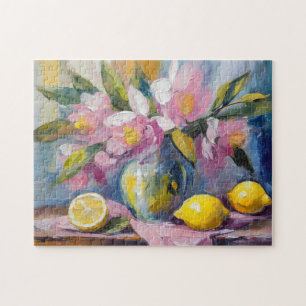 Puzzle Fleurs et citrons Vie morte moderne