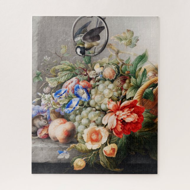 Puzzle Fleurs et fruits de vie morte Art classique (Vertical)