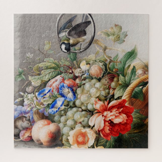 Puzzle Fleurs et fruits de vie morte Art classique (Vertical)