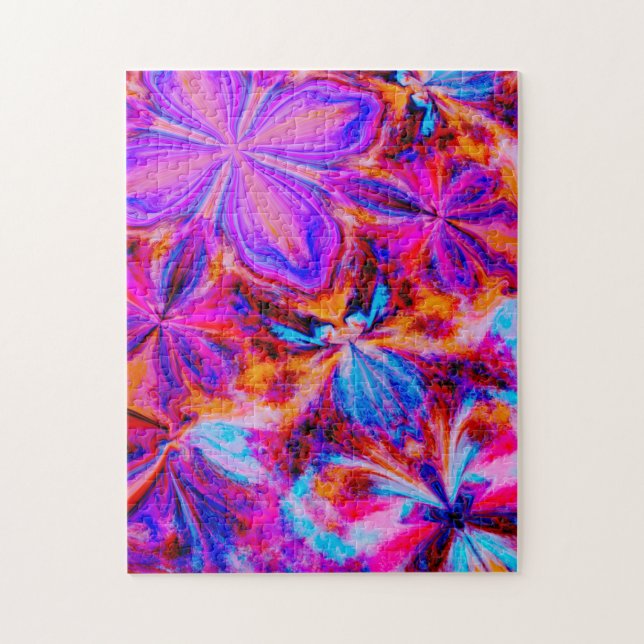 Puzzle Fleurs et papillons en Abstrait (Vertical)