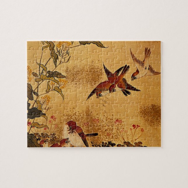 Puzzle Fleurs et Sparrows_The l'Orient (Horizontal)
