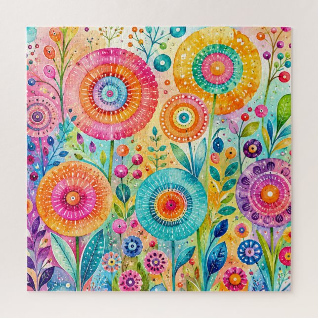 Puzzle Fleurs Fantaisistes (Vertical)
