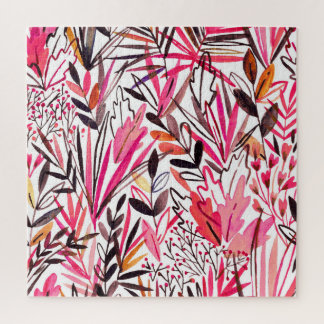 Puzzle Fleurs Feuilles exotiques Motif Rainforest