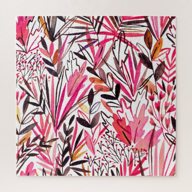 Puzzle Fleurs Feuilles exotiques Motif Rainforest (Vertical)