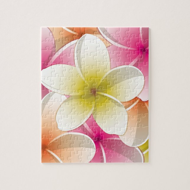 Puzzle Fleurs frangipani/Plumeria (Vertical)