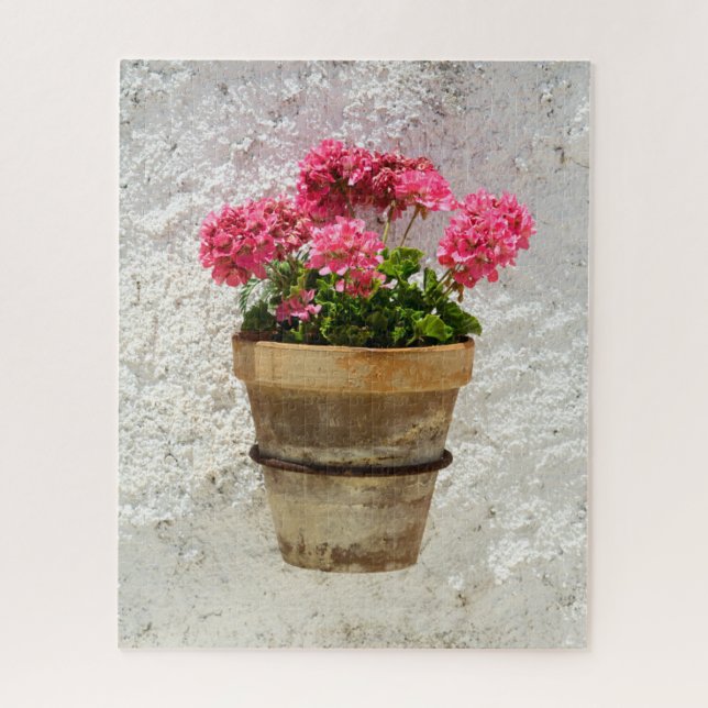 Puzzle Fleurs | Géranium en fleur en pot (Vertical)