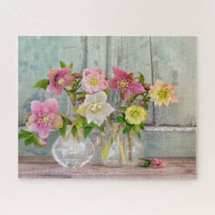 Puzzle Fleurs   Hellebores dans Vases