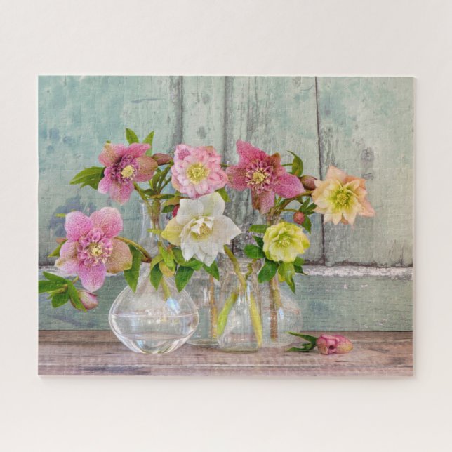 Puzzle Fleurs | Hellebores dans Vases (Horizontal)