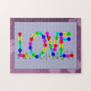 Puzzle Fleurs hippies d'amour