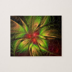Puzzle Fleurs imaginaires fractales douces et tendres