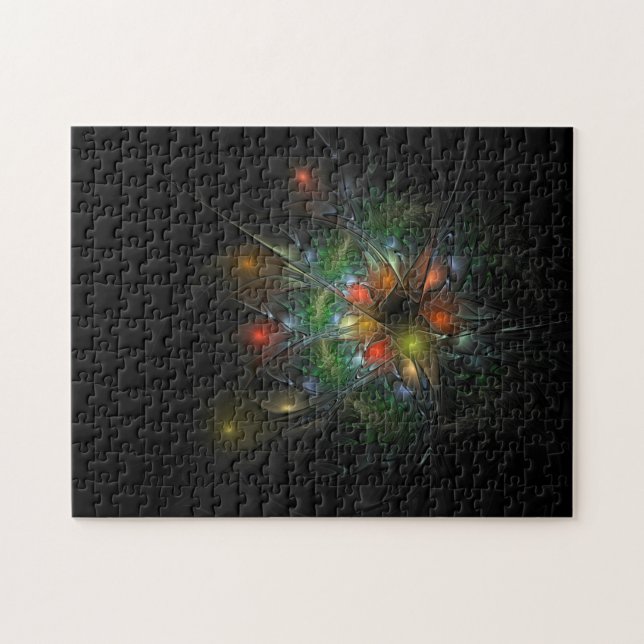 Puzzle Fleurs imaginaires fractales douces et tendres (Horizontal)