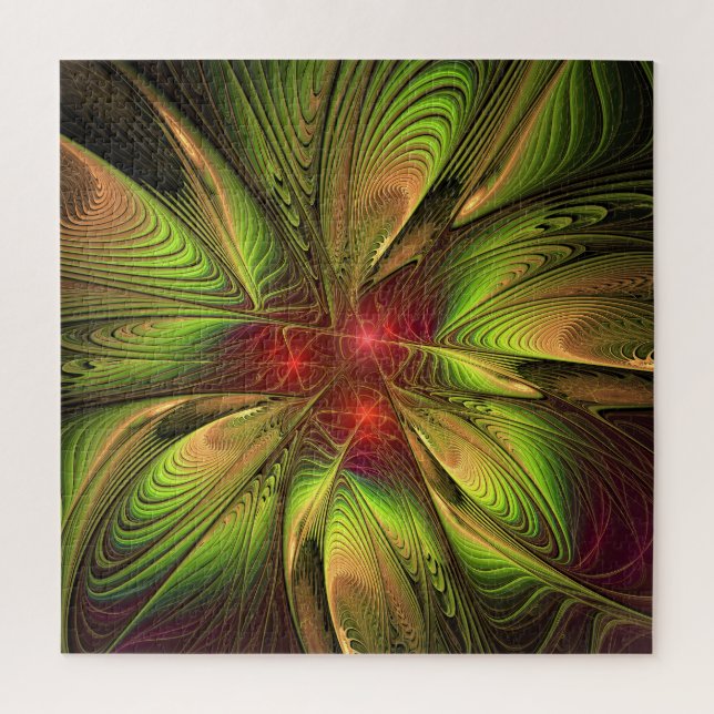 Puzzle Fleurs imaginaires fractales douces et tendres (Vertical)