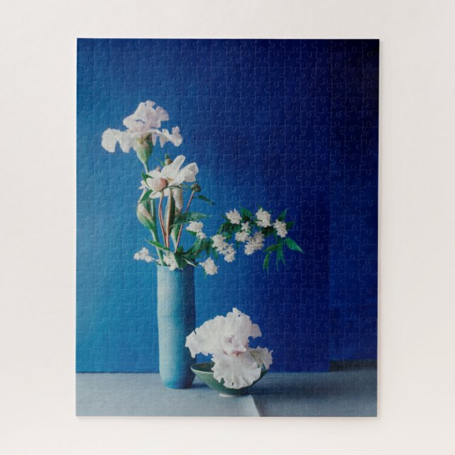 Puzzle Fleurs | Iris blancs dans le Vase (Vertical)