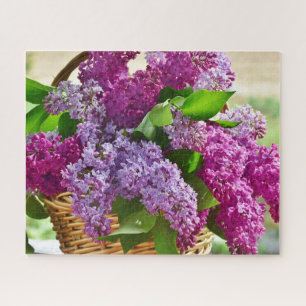 Puzzle Fleurs Lilac de printemps roses et violettes dans