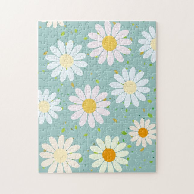 Puzzle Fleurs marguerites Motif floral Fille pastel arc-e (Vertical)