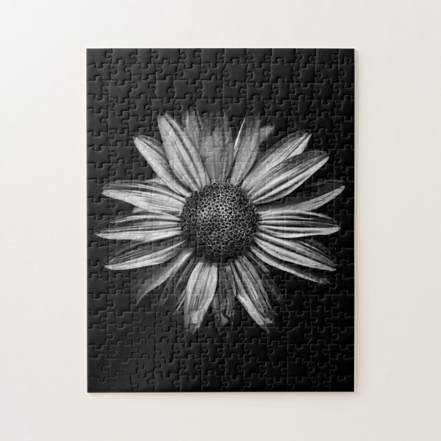 Puzzle Fleurs Noires Et Blanches 18 (Vertical)