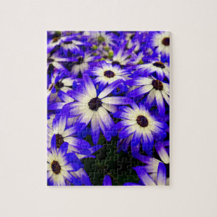 Puzzle Fleurs numériques Bleues et Blancs